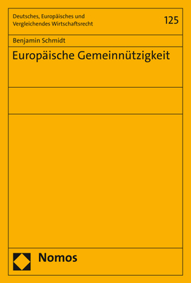 Europ&auml;ische Gemeinn&uuml;tzigkeit - Benjamin Schmidt