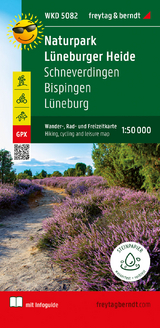 Naturpark L&uuml;neburger Heide, Wander-, Rad- und Freizeitkarte 1:50.000, freytag & berndt, WKD 5082, mit Infoguide