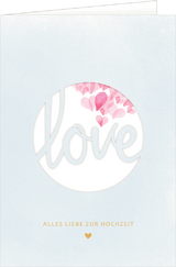 Gru&szlig;karte - Love (Hochzeit)