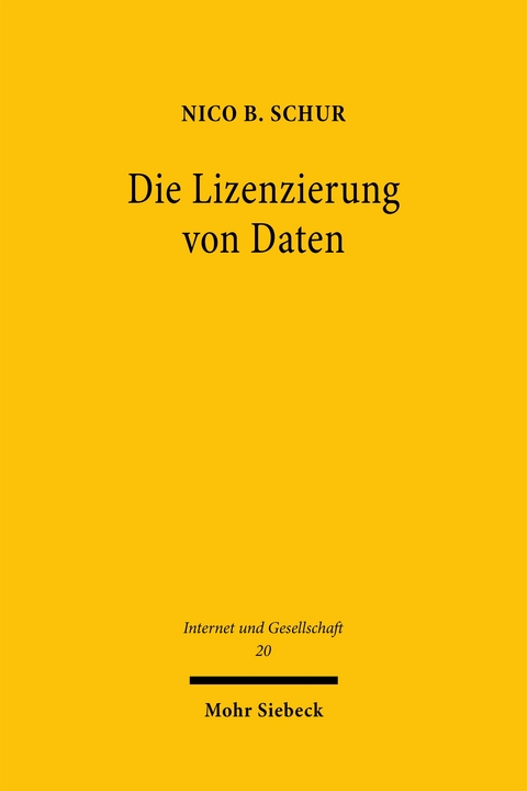 Die Lizenzierung von Daten - Nico B. Schur