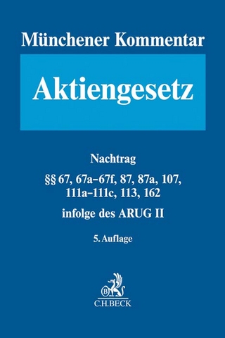 Münchener Kommentar zum Aktiengesetz Band 1a/2a: Nachtrag
