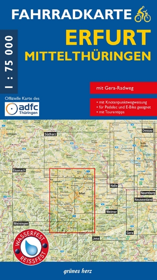 Fahrradkarte Erfurt, Mittelthüringen