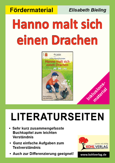 Hanno malt sich einen Drachen - Literaturseiten / Inklusionsmaterial - Elisabeth Bieling