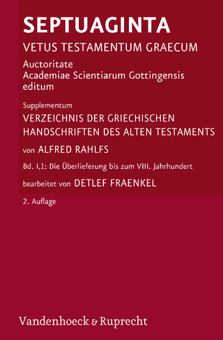 Verzeichnis der griechischen Handschriften des Alten Testaments