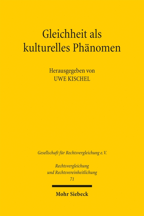 Gleichheit als kulturelles Ph&auml;nomen - 