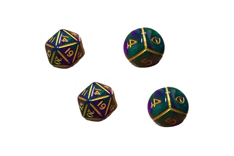 Die Schwarze Katze - W&uuml;rfelset 2 (Gr&uuml;n und Violett) - Jens Ullrich