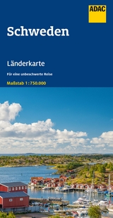 ADAC L&auml;nderkarte Schweden 1:750.000