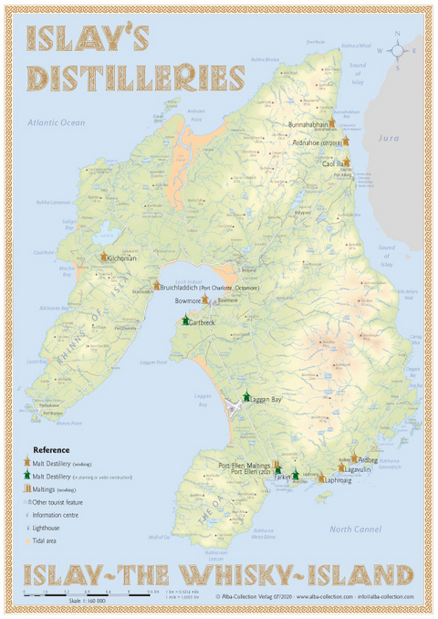Whisky Distilleries Islay - Tasting Map - R&uuml;diger J&ouml;rg Hirst