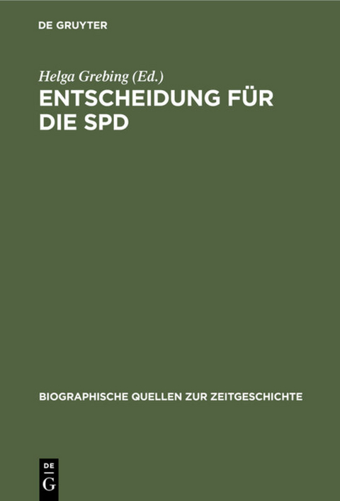 Entscheidung f&uuml;r die SPD - 