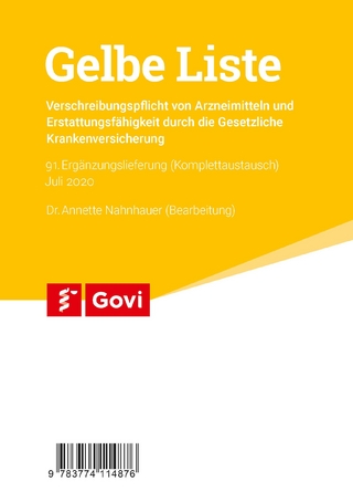 Gelbe Liste 91. Ergänzungslieferung