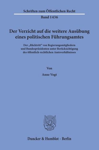 Der Verzicht auf die weitere Ausübung eines politischen Führungsamtes.