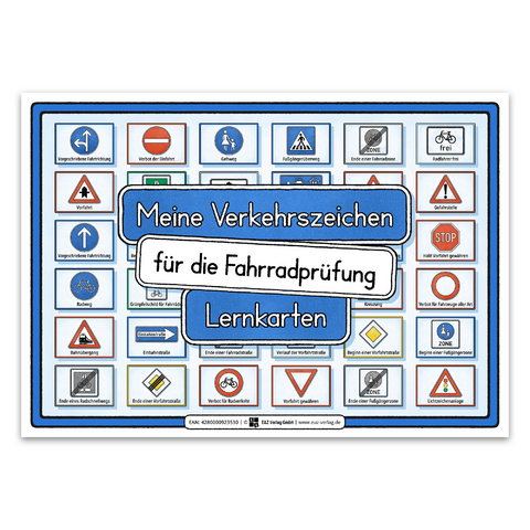 Meine Verkehrszeichen f&uuml;r die Fahrradpr&uuml;fung- mit den neuen Verkehrszeichen -  E&  Z-Verlag