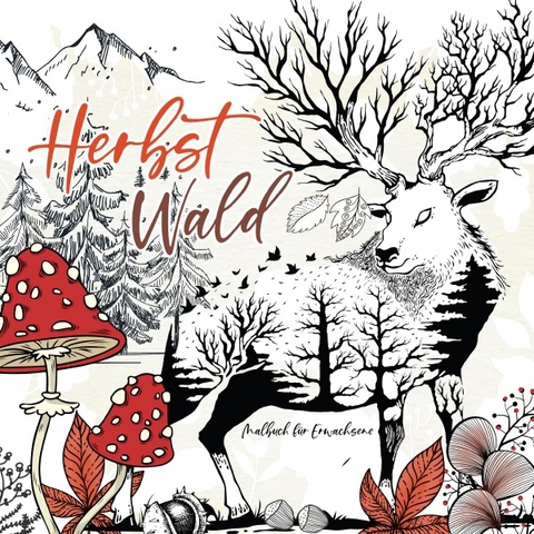 Herbst Malbuch f&uuml;r Erwachsene - Musterst&uuml;ck Grafik