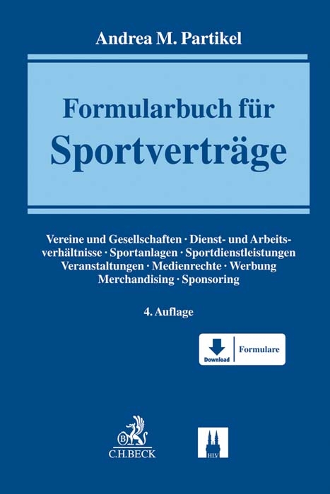 Formularbuch f&uuml;r Sportvertr&auml;ge - Andrea M. Partikel