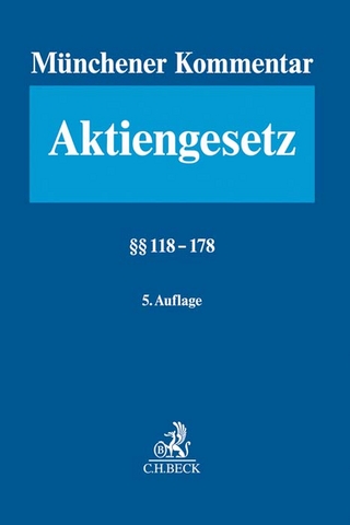 Münchener Kommentar zum Aktiengesetz Bd. 3: §§ 118-178