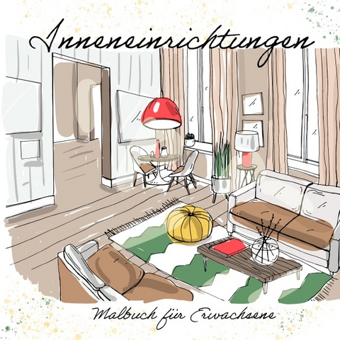 Malbuch f&uuml;r Erwachsene Inneneinrichtungen - Musterst&uuml;ck Grafik