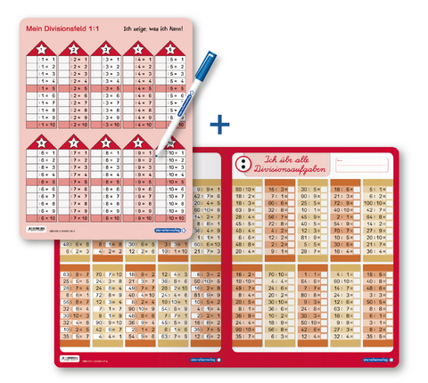 Ich übe alle Divisionsaufgaben + Mein Divisionsfeld im Set mit Stift - Katrin Langhans