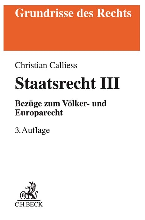 Staatsrecht III - Christian Calliess