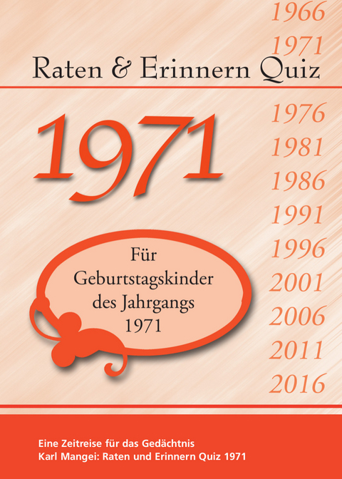 Raten und Erinnern Quiz 1971 - Karl Mangei