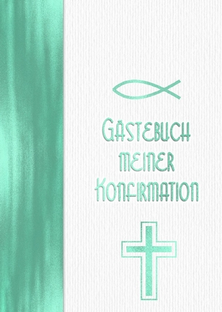 Gästebuch meiner Konfirmation – Vintage Mint Grün Türkis für Jungs