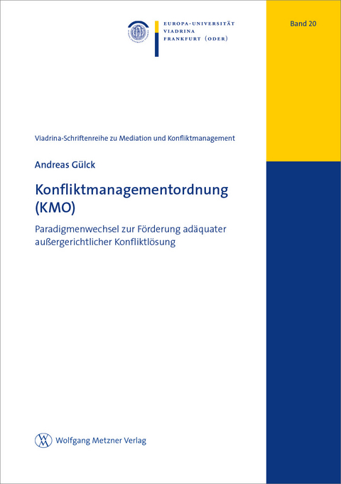 Konfliktmanagementordnung (KMO) - Andreas G&uuml;lck