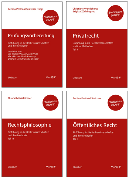 PAKET: Prüfungsvorbereitung + Einführung in die Rechtswissenschaften und ihre Methoden: Tl. I + Tl. II + Tl. III - Bettina Perthold-Stoitzner, Christiane Wendehorst, Brigitta Zöchling-Jud, Elisabeth Holzleithner
