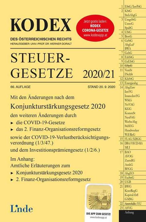 KODEX Steuergesetze 2020/21 - Andrei Bodis