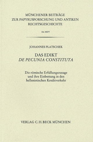 Münchener Beiträge zur Papyrusforschung Heft 106:  Das Edikt De pecunia constituta