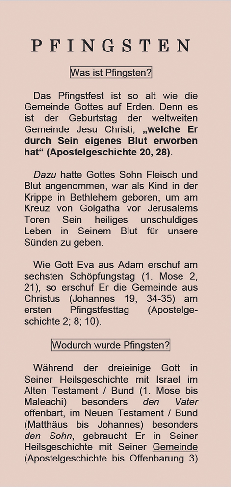 Was ist Pfingsten? - geb. Dähne Schadt-Beck  Ellen