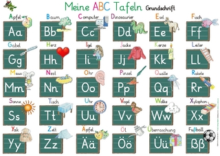 Meine ABC Tafeln in Grundschrift (von A-Z,Ä,Ö,Ü und ß)