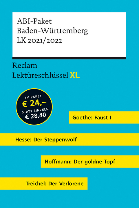 Lekt&uuml;reschl&uuml;ssel XL. ABI-Paket Baden-W&uuml;rttemberg LK 2021/2022 - Mario Leis, Georg Patzer, Martin Neubauer, Jan Standke
