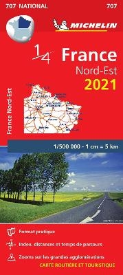 Northeastern France 2021 - Michelin National Map 707