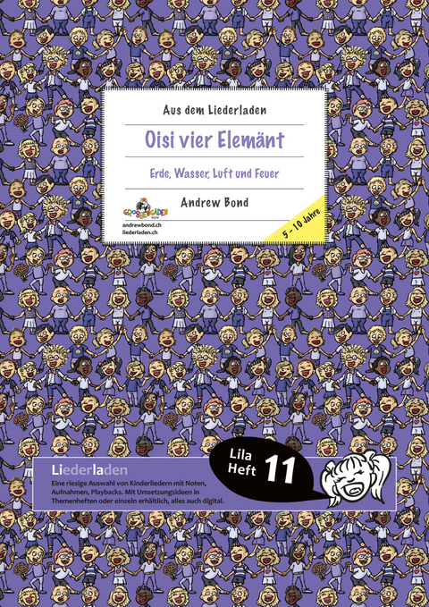 LILA11 Oisi vier Elem&auml;nt, Liederheft - Andrew Bond