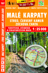 Mal&eacute; Karpaty - střed, Červen&yacute; Kameň, Zochova chata / Kleine Karpaten - Mittel (Wander - Radkarte 1:25.000)