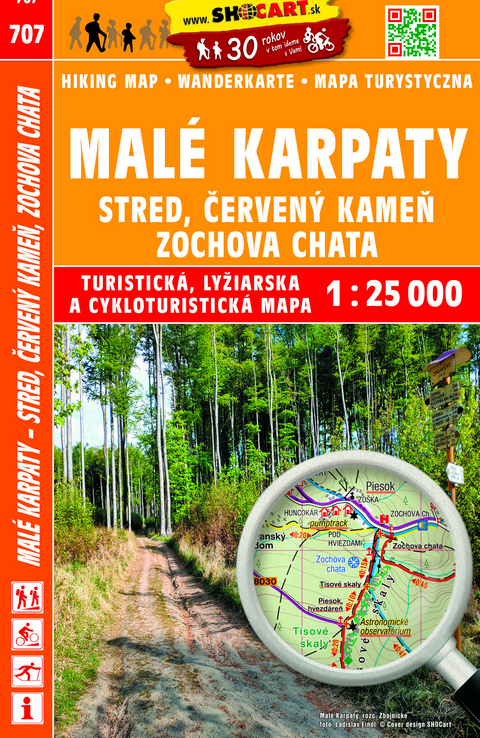 Mal&eacute; Karpaty - střed, Červen&yacute; Kameň, Zochova chata / Kleine Karpaten - Mittel (Wander - Radkarte 1:25.000)