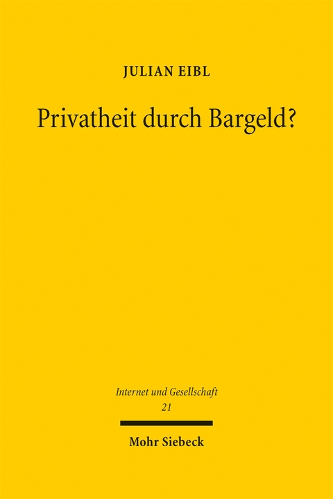 Privatheit durch Bargeld? - Julian Eibl
