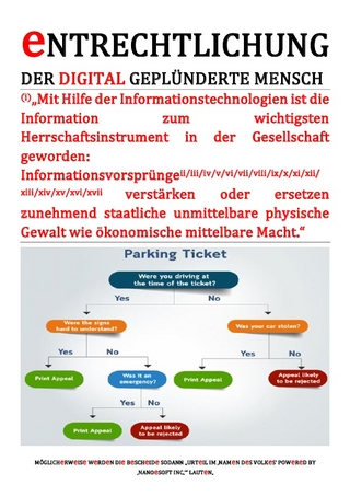 eNTRECHTLICHUNG (DER DIGITAL GEPLÜNDERTE MENSCH) „ ... IM ‚NAMeN DeS VOLKeS‘ POWeReD BY ‚NANOeSOFT INC.‘“