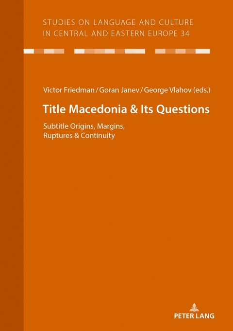 Macedonia & Its Questions - 