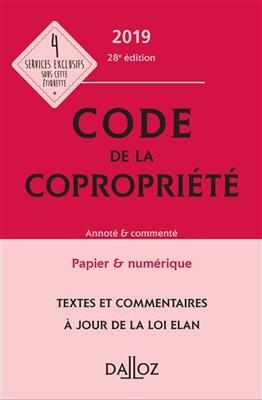 Code de la copropriété 2019 : annoté & commenté