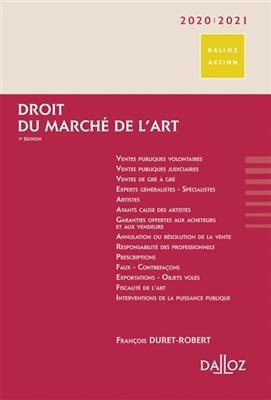 Droit du march&eacute; de l'art : 2020-2021 - Francois Duret-Robert