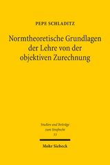 Normtheoretische Grundlagen der Lehre von der objektiven Zurechnung - Pepe Schladitz
