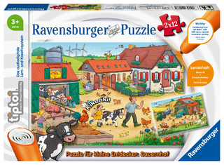 Ravensburger tiptoi 00066 Puzzle für kleine Entdecker: Bauernhof, Puzzle für Kinder ab 3 Jahren, für 1 Spieler