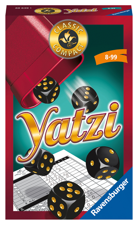 Ravensburger&reg;, Classic Compact Yatzi, 20639, beliebtes W&uuml;rfelspiel ab 8 Jahren