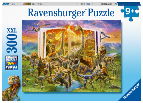 Ravensburger Kinderpuzzle - 12905 Lexikon der Urzeit - Dinosaurier-Puzzle f&uuml;r Kinder ab 9 Jahren, mit 300 Teilen im XXL-Format