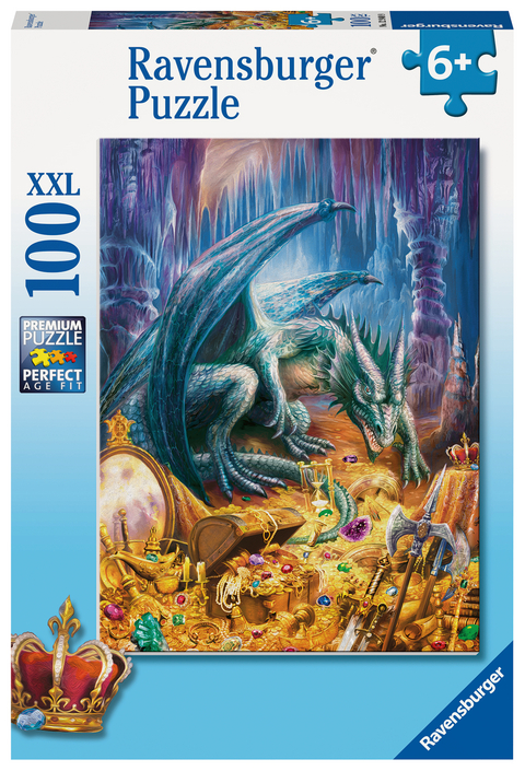 Ravensburger Kinderpuzzle - 12940 Der H&ouml;hlendrache - Fantasy-Puzzle f&uuml;r Kinder ab 6 Jahren, mit 100 Teilen im XXL-Format