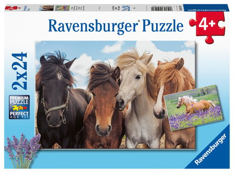 Ravensburger Kinderpuzzle - 05148 Pferdeliebe - Puzzle f&uuml;r Kinder ab 4 Jahren, mit 2x24 Teilen