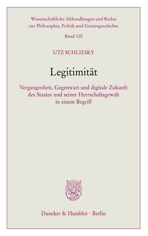 Legitimit&auml;t. - Utz Schliesky
