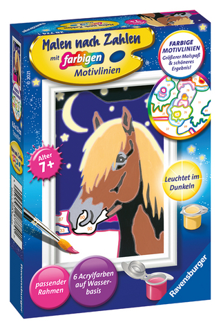 CreArt, Malen nach Zahlen Kinder - Treues Pferd