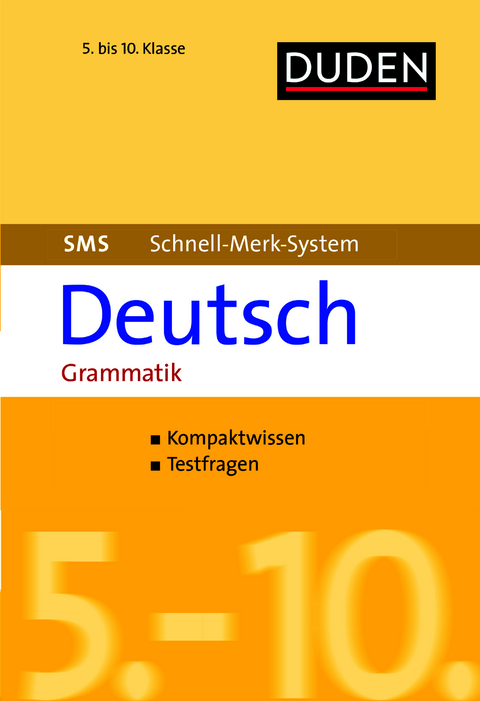 SMS Deutsch - Grammatik 5.-10. Klasse - Birgit Hock