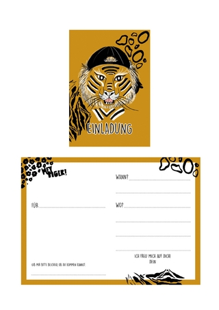 Geburtstagseinladungen „Hey Tiger!“ (6 St.)